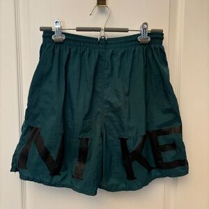 Vintage 90s Nike Nylon Spellout Shorts Color Block Medium